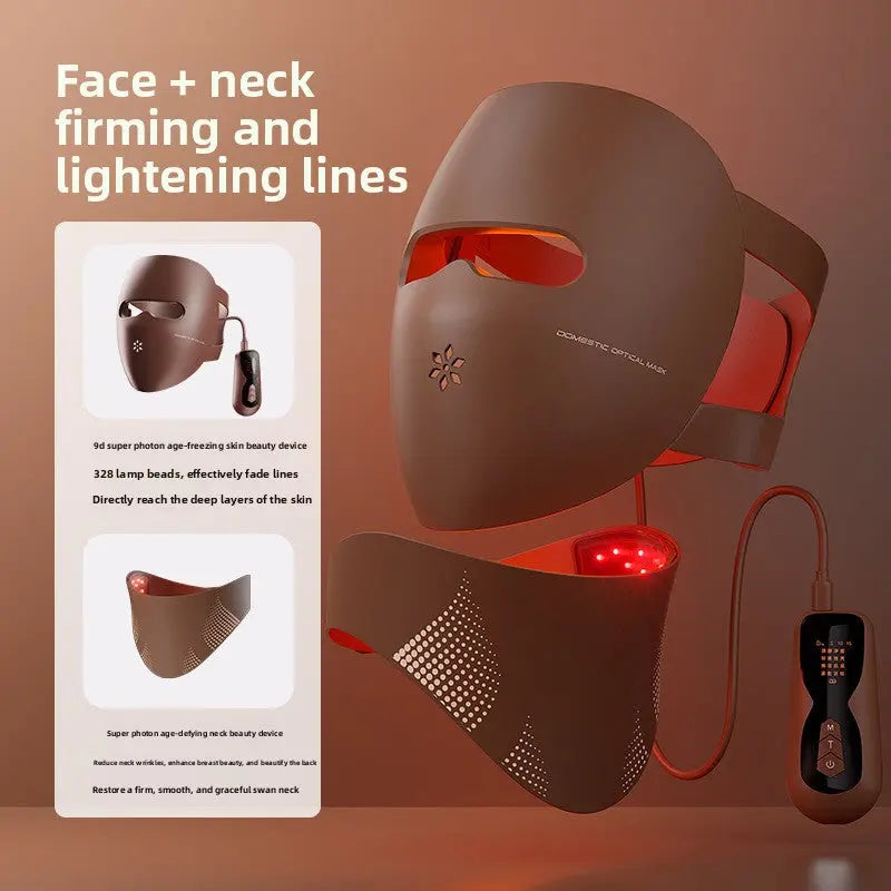LED Light Therapy Face Mask with Neck Attachment m0ftu3-u3(Nomidojo)