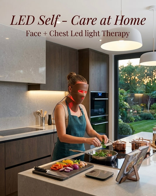 LED Light Therapy Face Mask with Neck Attachment m0ftu3-u3(Nomidojo)