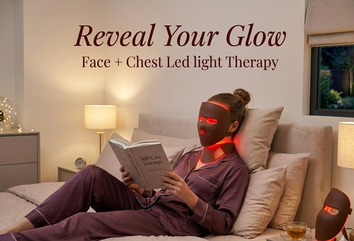 LED Light Therapy Face Mask with Neck Attachment m0ftu3-u3(Nomidojo)